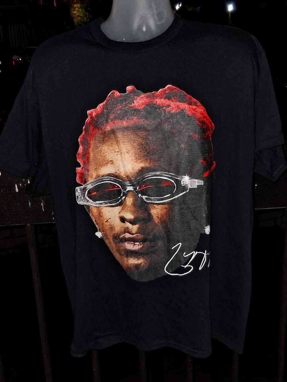 YOUNG THUG Face Rap T Shirt Size XL